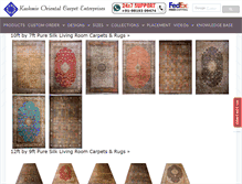 Tablet Screenshot of carpetsofkashmir.com